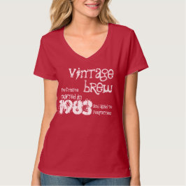 Camiseta Presente 1983 da fermentação do vintage do