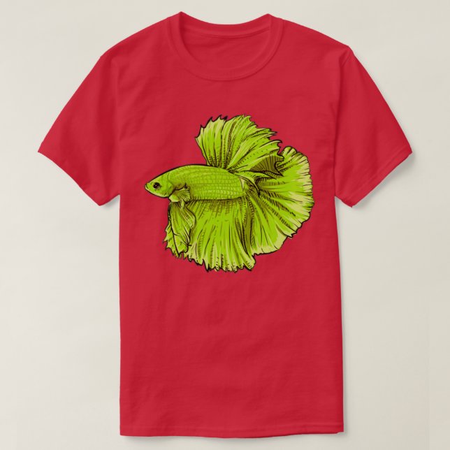 Camiseta Presente 2 de peixes ornamentais de peixes de comb (Frente do Design)