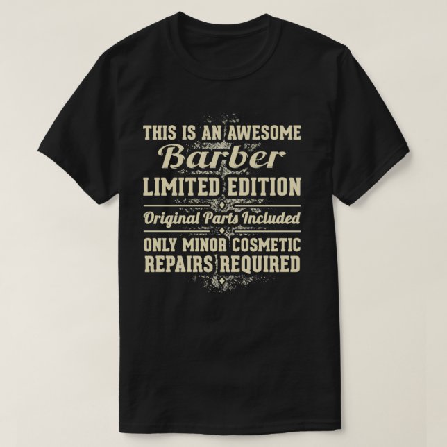 Camiseta Presente 2 do Barber Funny Job (Frente do Design)