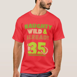 Camiseta Presente: 35 anos de idade, mulher, família de cav