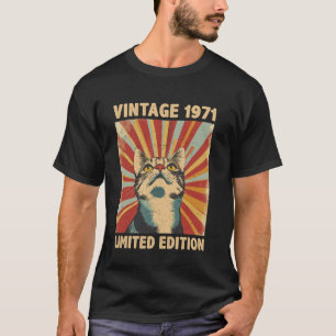 Camiseta Presente 54 Anos de Idade Vintage 1971 Amante de G