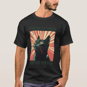 Camiseta Presente 56 Anos Antigo 1969 Amante de Gatos 56º A
