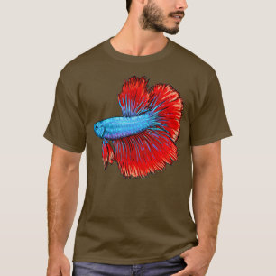 Camiseta Presente 6 peixes ornamentais de peixes de combate