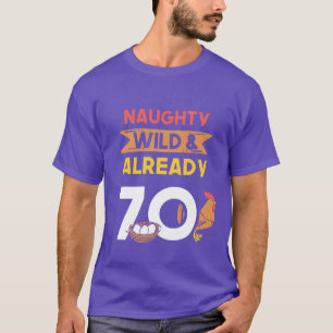 Camiseta Presente 70 anos aniversário mulheres Frango engra