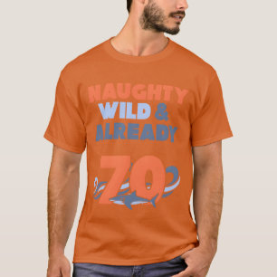 Camiseta Presente 70 anos aniversário mulheres Tubarão retr