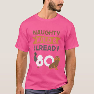 Camiseta Presente 80 anos aniversário mulheres Dachshund en