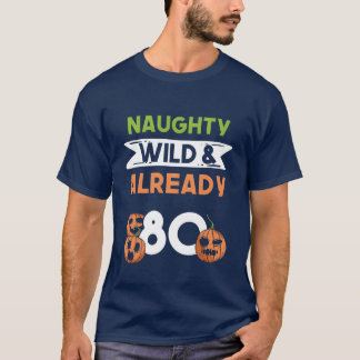 Camiseta Presente 80 anos aniversário mulheres Halloween Ab