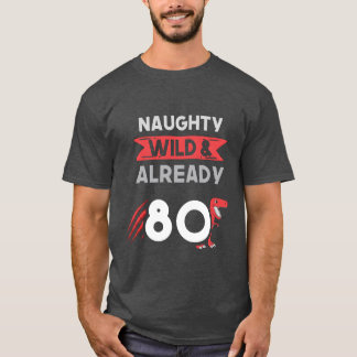 Camiseta Presente 80 anos aniversário mulheresreyrannosauru