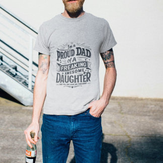 Camiseta Presente Adorável da Filha do Pai Orgulhoso
