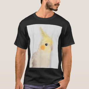 Camiseta Presente Adorável De Pássaro Bonito Retrato De Coc