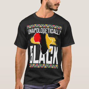 Camiseta Presente Africano-Americano Negro sem desculpas