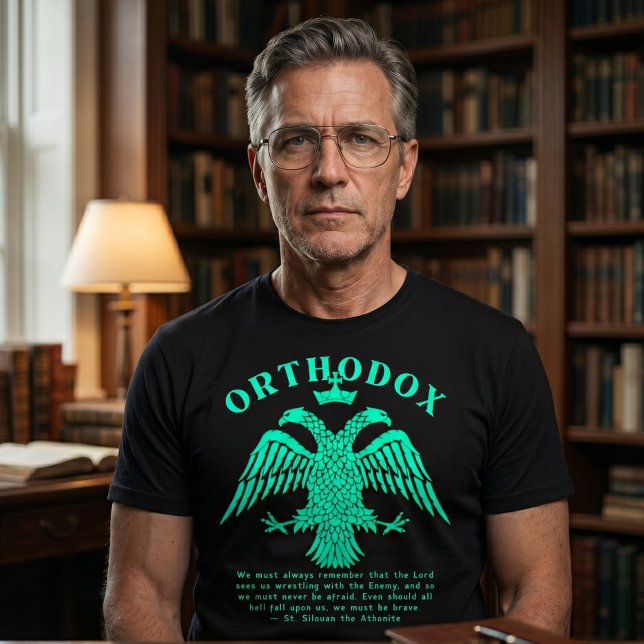 Camiseta Presente Águia Cristã Ortodoxa Russa Oriental (Criador carregado)