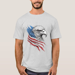 Camiseta Presente Águia Patriótica – Orgulho da Bandeira Am