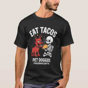 Camiseta Presente Amante de Tacos Coma Tacos Pet Doggos Tac