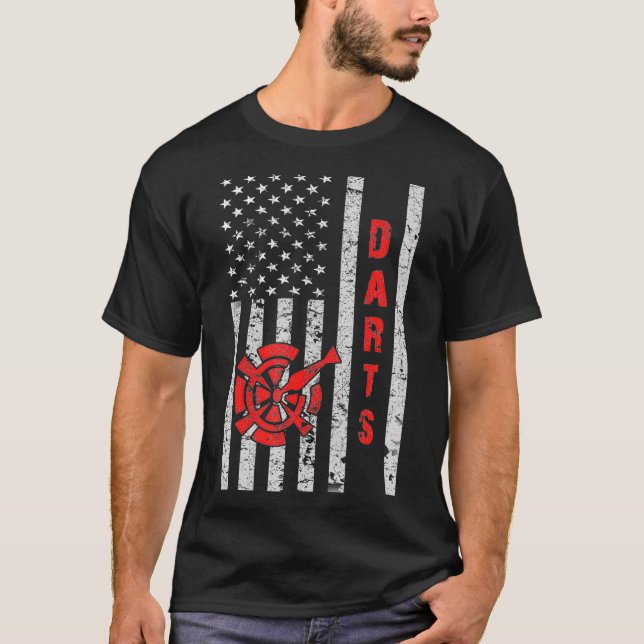 Camiseta Presente americano Flag Darts (Frente)