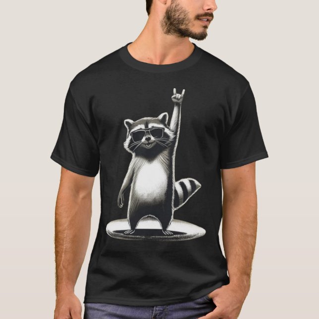 Camiseta Presente animal engraçado | Estrela de Rock legal (Frente)