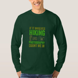 Camiseta Presente ao Ar Livre de Hiking e Fotografia Contem