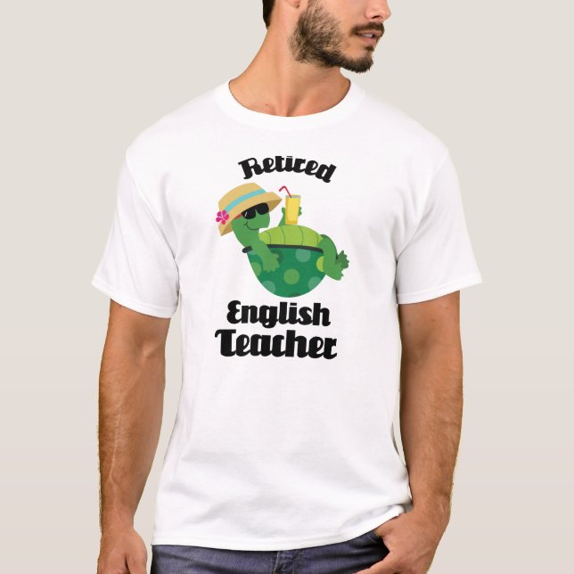 Camiseta Presente aposentado do professor de inglês (Frente)