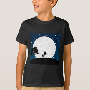 Camiseta Presente assustador de Halloween - unicórnio na lu