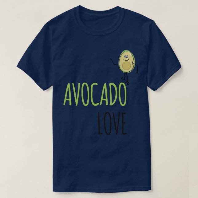 Camiseta Presente Avocado Love para Amantes de Vegan (Frente do Design)