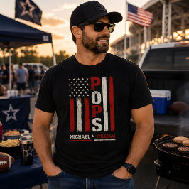 Camiseta Presente Bandeira Americana Pops Dia dos Pais Patr