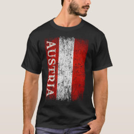 Camiseta Presente Bandeira da Áustria Mulheres Homens Crian