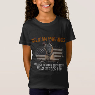 Camiseta Presente belga Malinois-americano Flag Funny Dog
