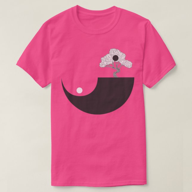 Camiseta presente Bonsai Yin Yang Japão (Frente do Design)