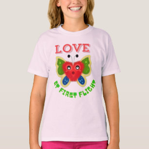 Camiseta Presente Borboleta Coração Difuso Personalizado