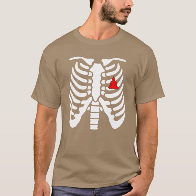 Camiseta presente Buda Skeleton Halloween (Frente)