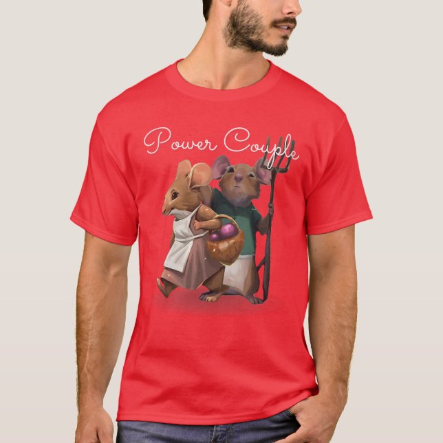 Camiseta Presente Casal Poderoso Feminino Jogo de Tabuleiro (Frente)