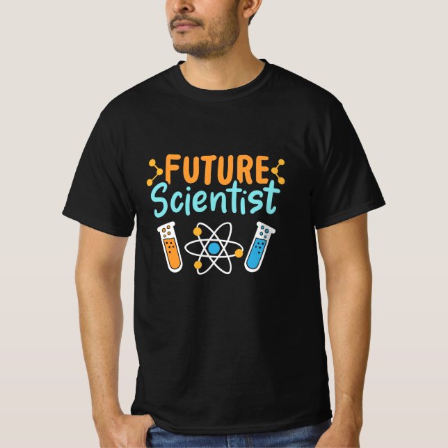 Camiseta Presente cientista | Futuro cientista (Frente)