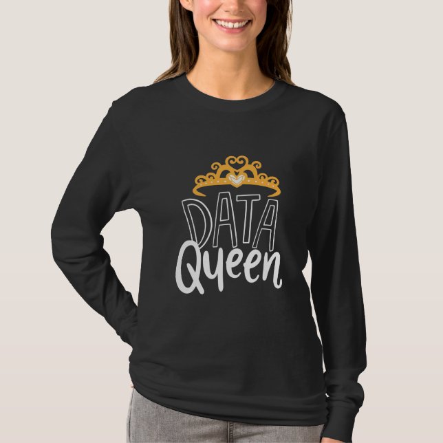 Camiseta Presente cientista | Rainha dos dados orgulhosos (Frente)