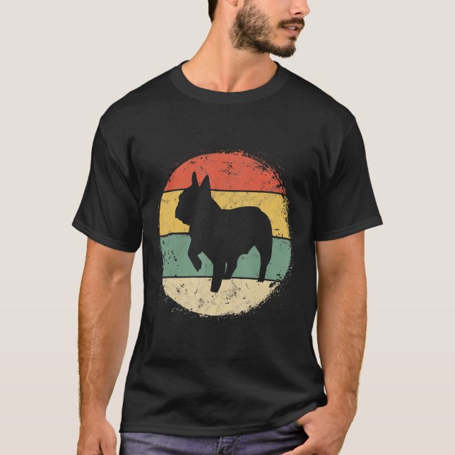 Camiseta Presente Circular Retro para Dono de Pug Puggle Pa (Frente)