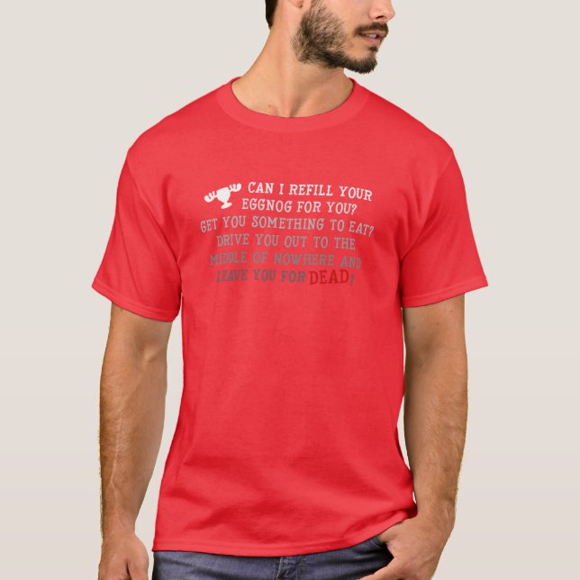 Camiseta Presente Citação de Griswold Eggnog (Frente)