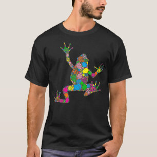 Camiseta Presente Colorida De Sapo De Ovo Para Mulheres Hom
