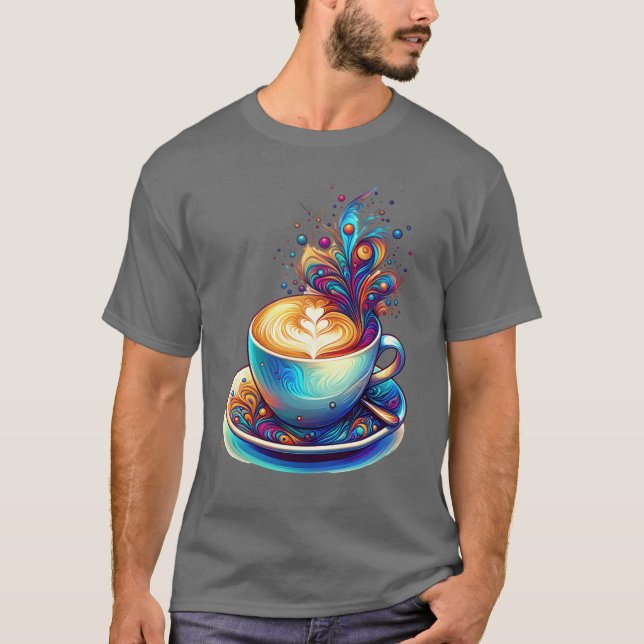 Camiseta Presente Colorido de Café (Frente)