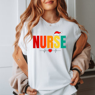 Camiseta Presente Colorido de Natal para Escola de Enfermag