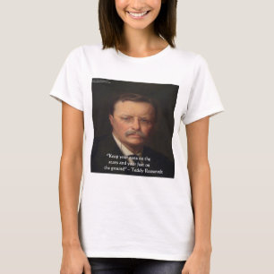 Camiseta Presente com Citação de Sabedoria "Pés no Chão" de