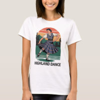 Presente com design retrô vintage de dança das Hig