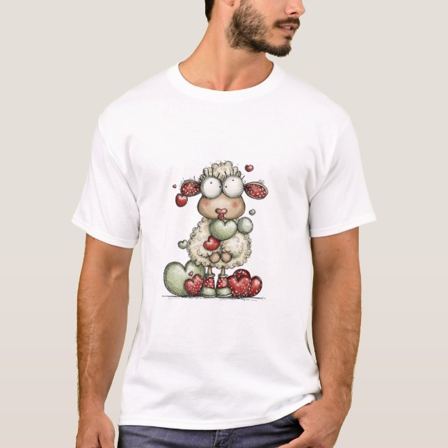 Camiseta Presente com tema de ovelhas (Frente)