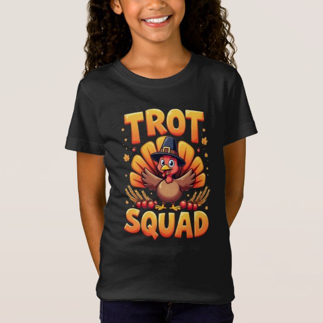 Camiseta Presente Combinando para a Família no Outono, Corr (Frente)