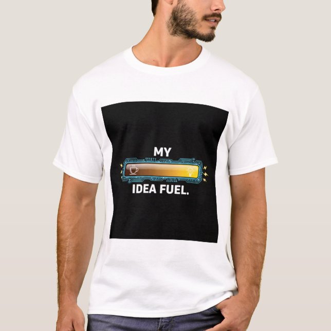 Camiseta Presente Combustível de Ideia de Café para Engenhe (Frente)