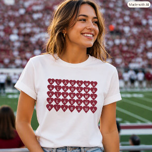 Camiseta Presente Coração Vermelho Marrom Orgulho do Alabam