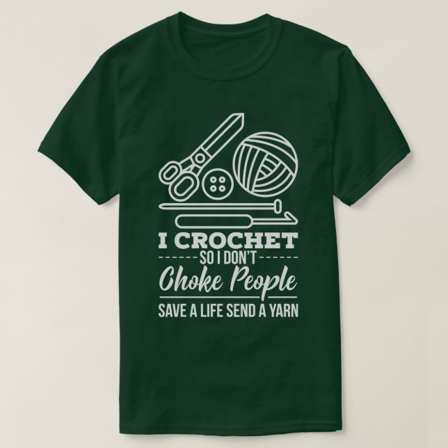 Camiseta Presente Crocheter Crocheting (Frente do Design)