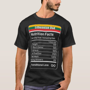 Camiseta Presente D do Dia de os pais lituano de Fatos Nutr