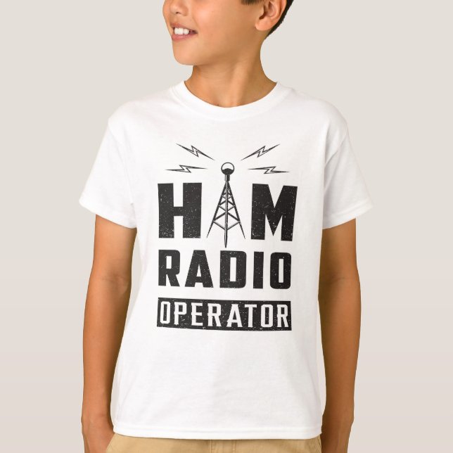 Camiseta Presente da antena do operador de frequência amado (Frente)
