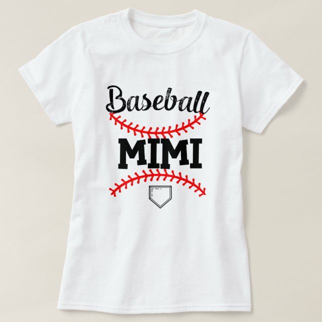 Camiseta Presente da avó das mulheres orgulhosas do basebol (Frente do Design)