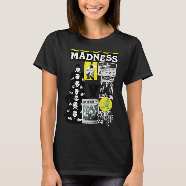 Camiseta Presente da Banda Retro Absolutamente The Madness  (Frente)