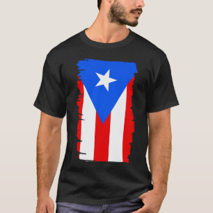 Camiseta Presente da Bandeira de Porto Rico Fã de Futebol E